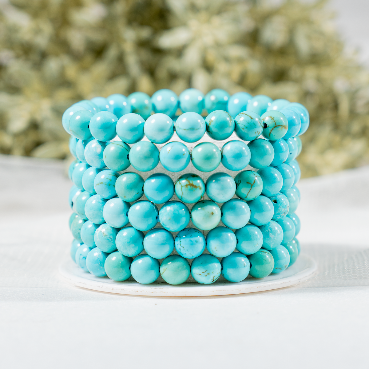 Turquoise Howlite Bracelet (Dream Recall and Patience)
