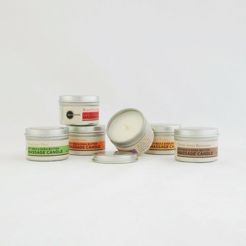 Soy Wax & Shea Butter Massage Candles - Natural Aromatherapy Candle Melts into Moisturizer