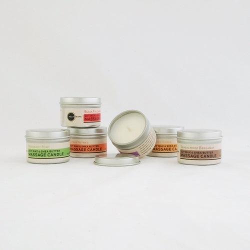 Soy Wax & Shea Butter Massage Candles - Natural Aromatherapy Candle Melts into Moisturizer