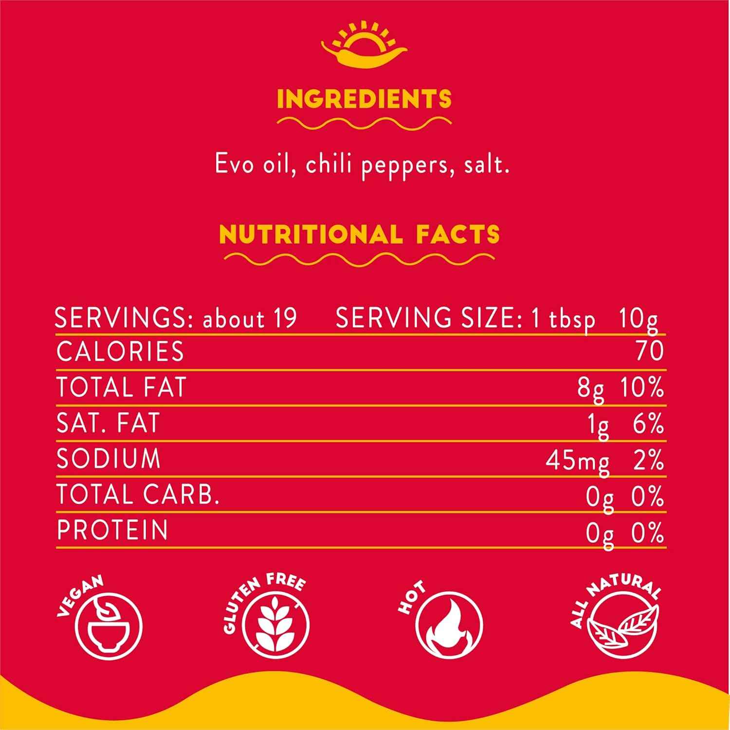 TuttoCalabria Chili Pepper Infused Extra Virgin Olive Oil – 6.76 oz (200 ml)