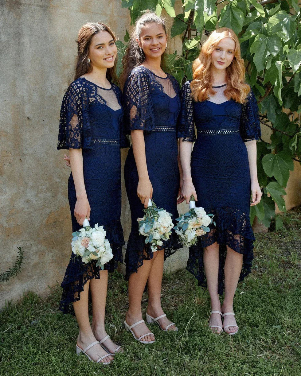 Reyna Dress - Navy Blue DestGlow