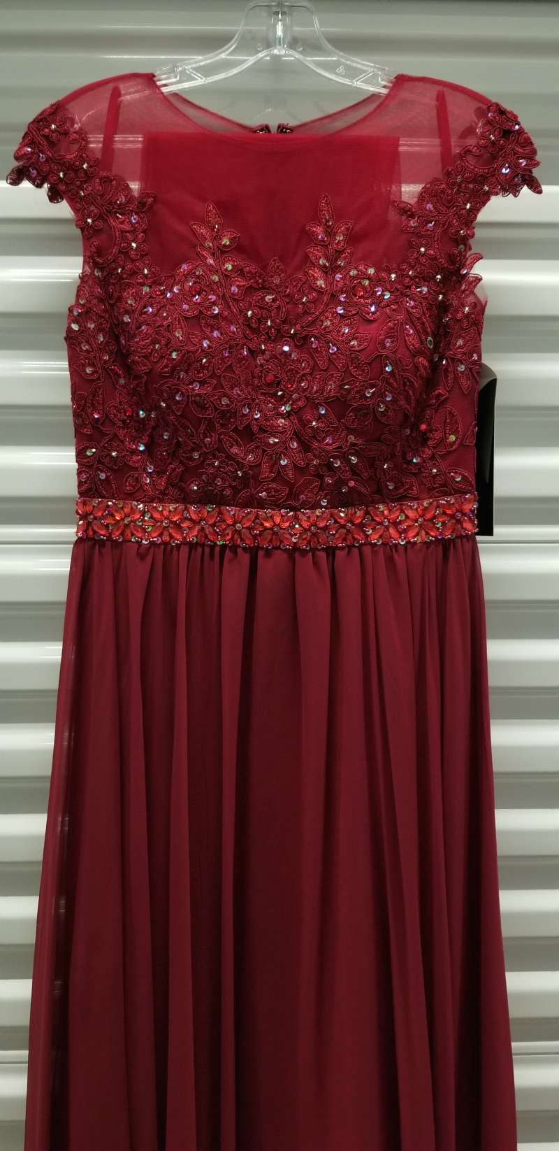 CLEARANCE - Cinderella Divine UJ0011 Cap Sleeved Long Dress (Size S) by DiscountDressShop