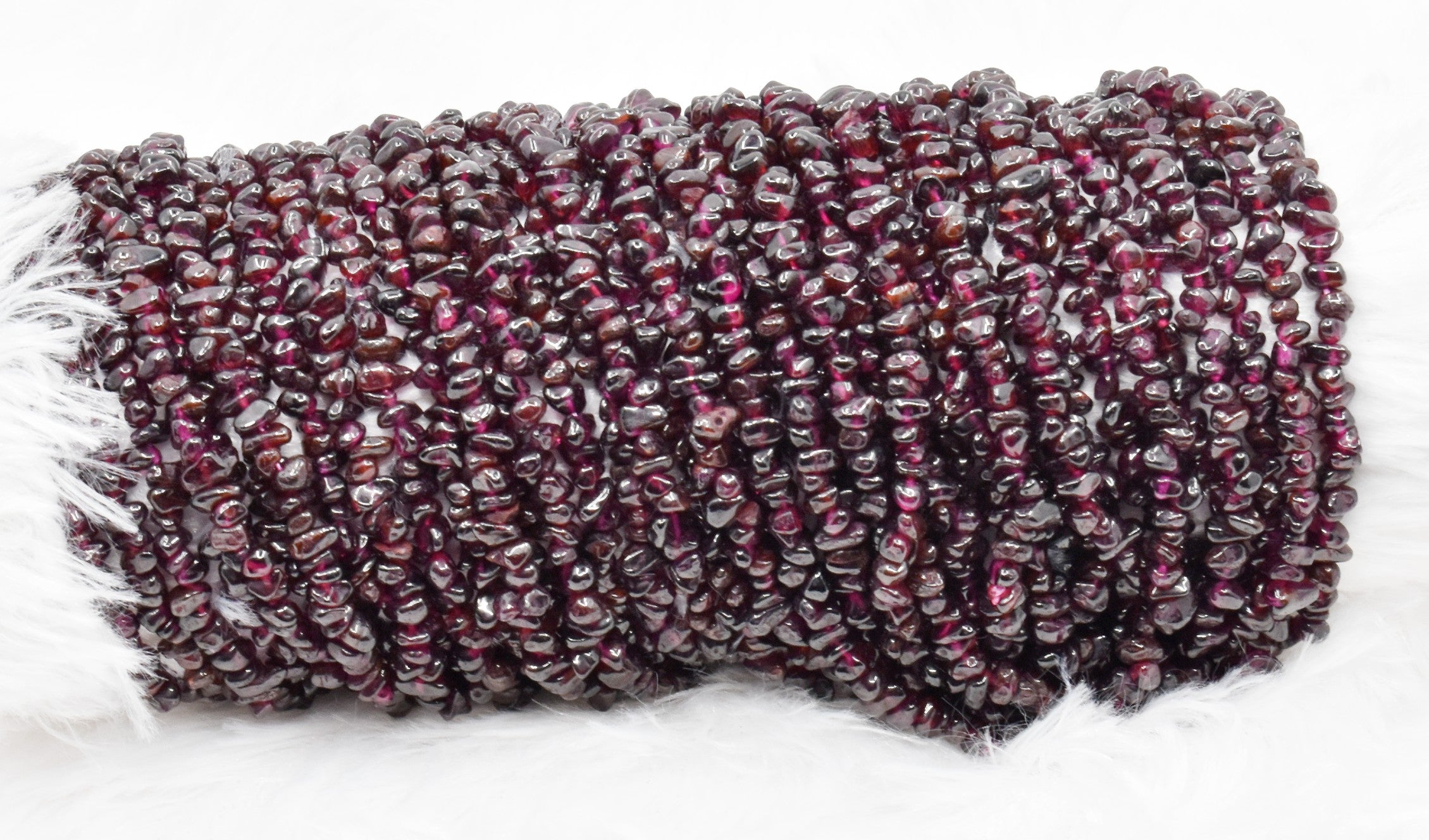 Uncut Raw Garnet Crystal Chip Beads for Necklace (Manifestation and Power) DestGlow