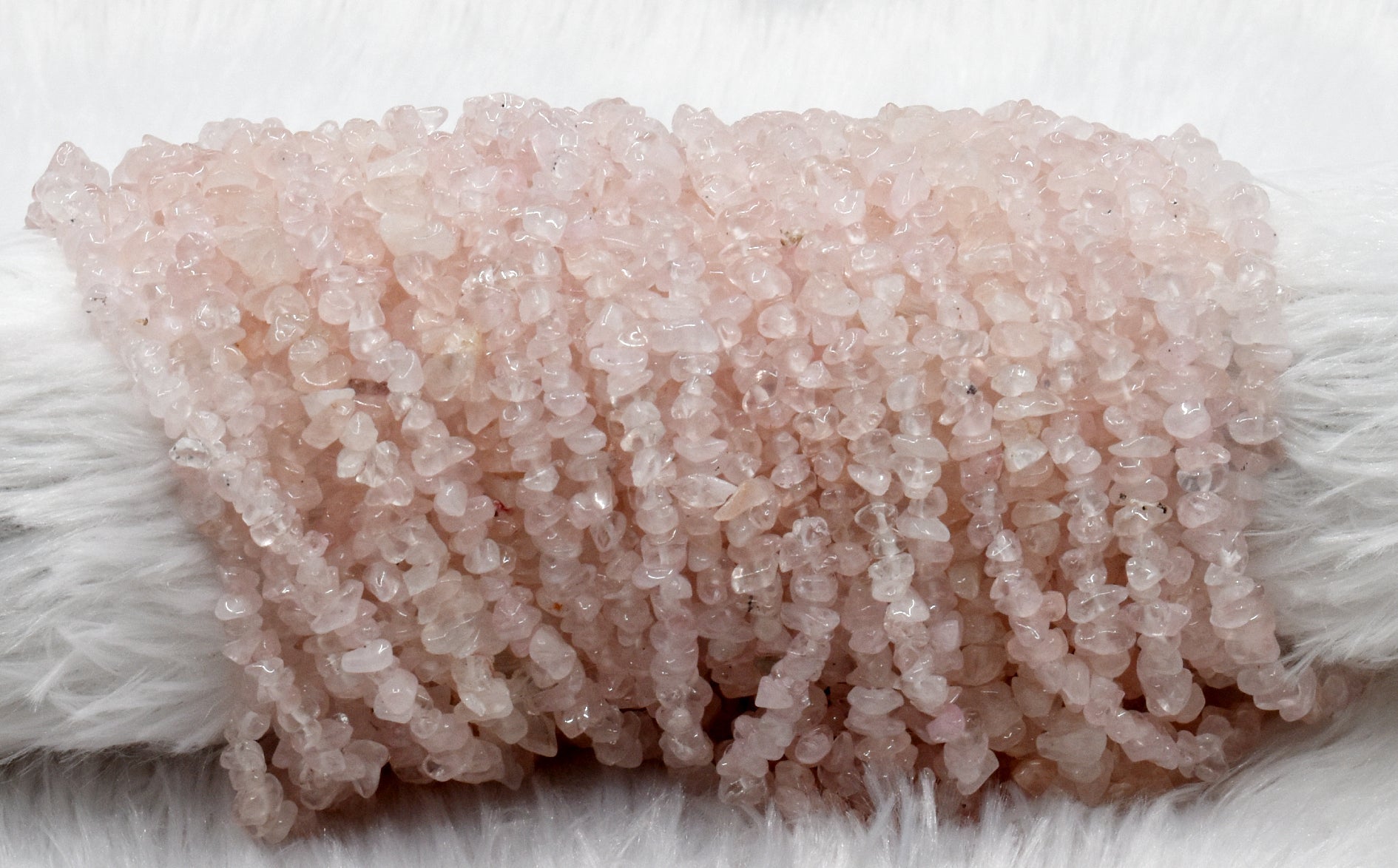 Uncut Raw Rose Quartz Crystal Chip Beads for Necklace (Creativity and Empathy). DestGlow