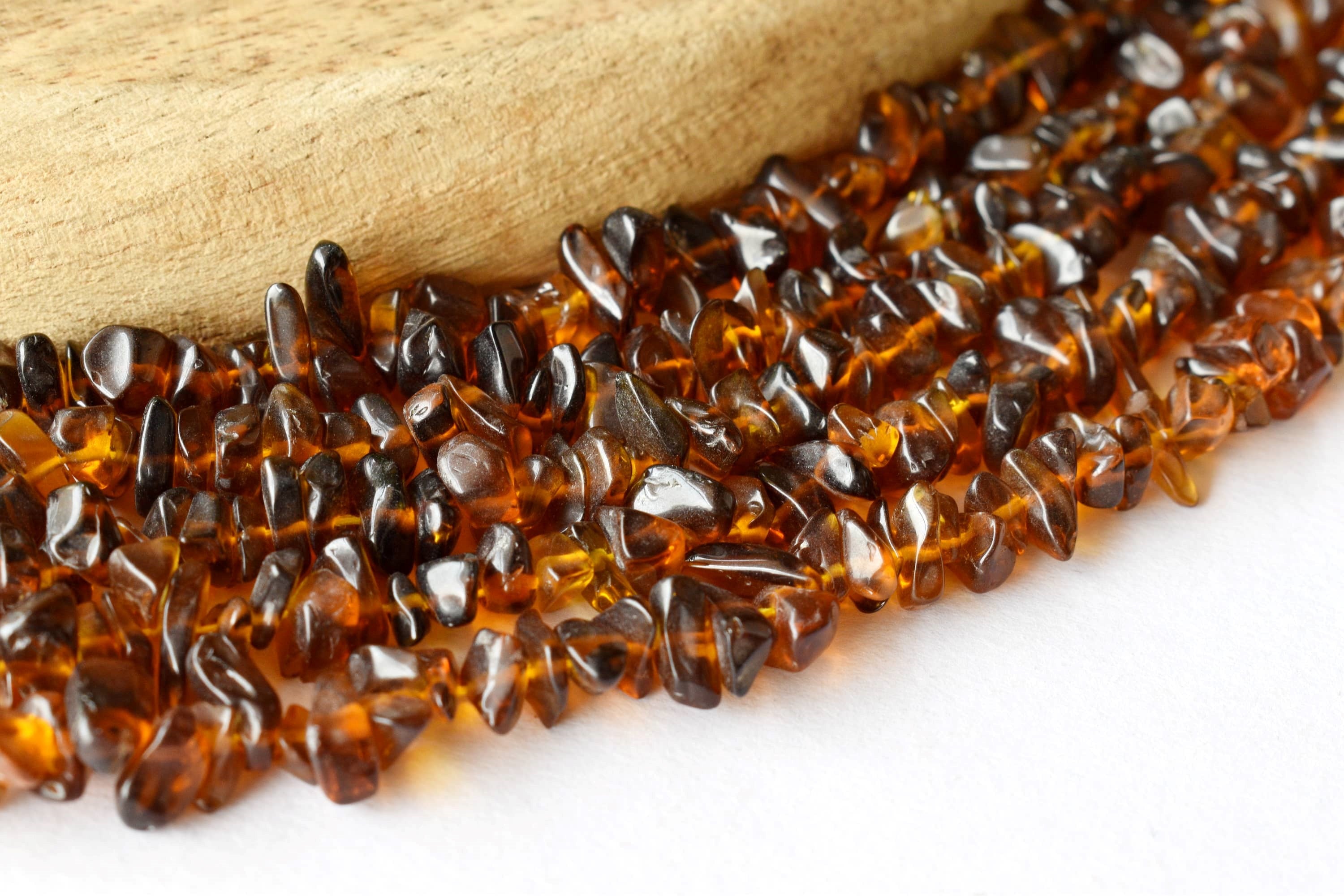 Smokey Quartz Chip Beads Necklace, Crystal Uncut Beads DestGlow