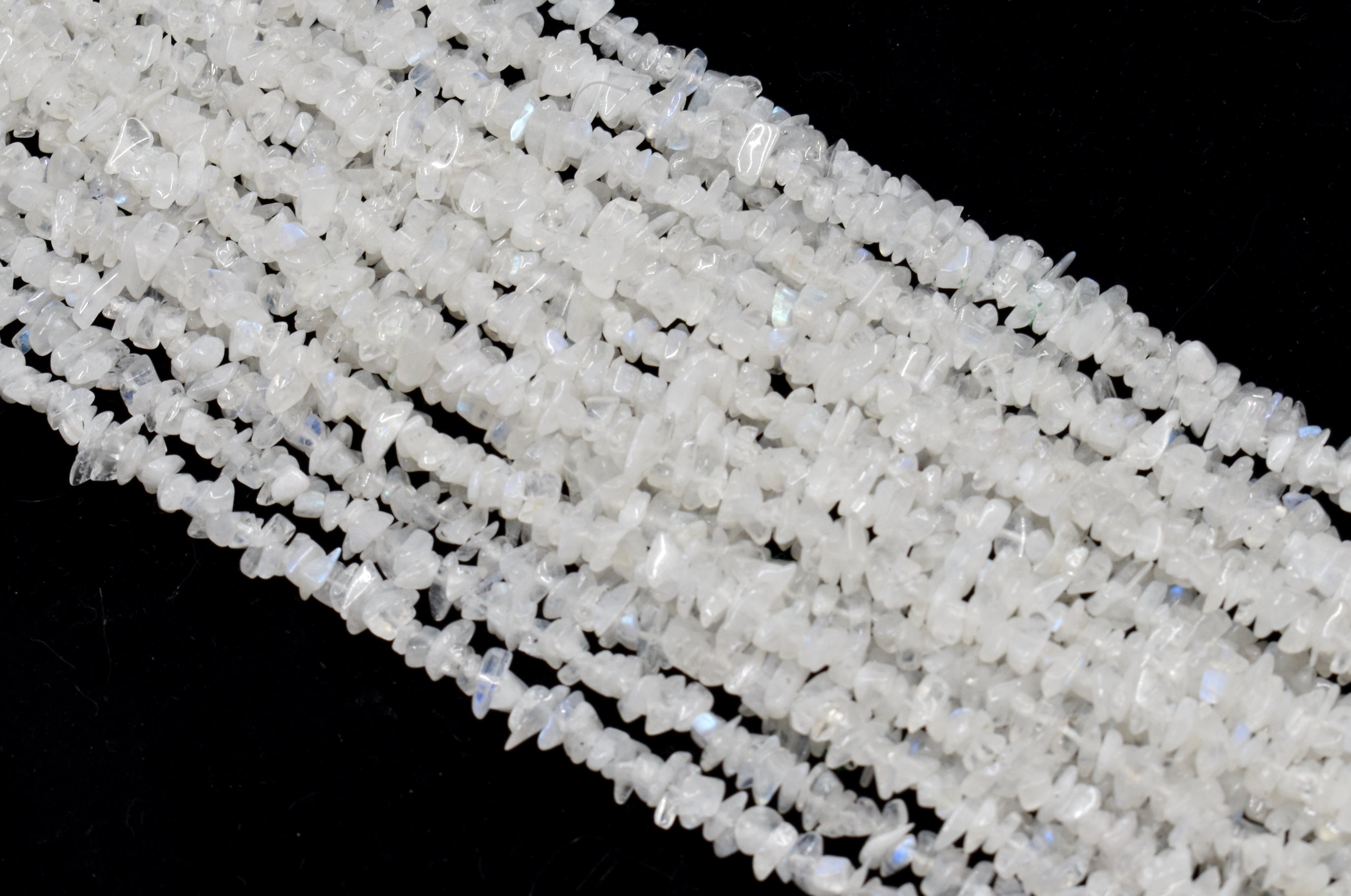 Uncut Raw White Rainbow Crystal Chip Beads for Necklace (Growth and Inspiration) DestGlow