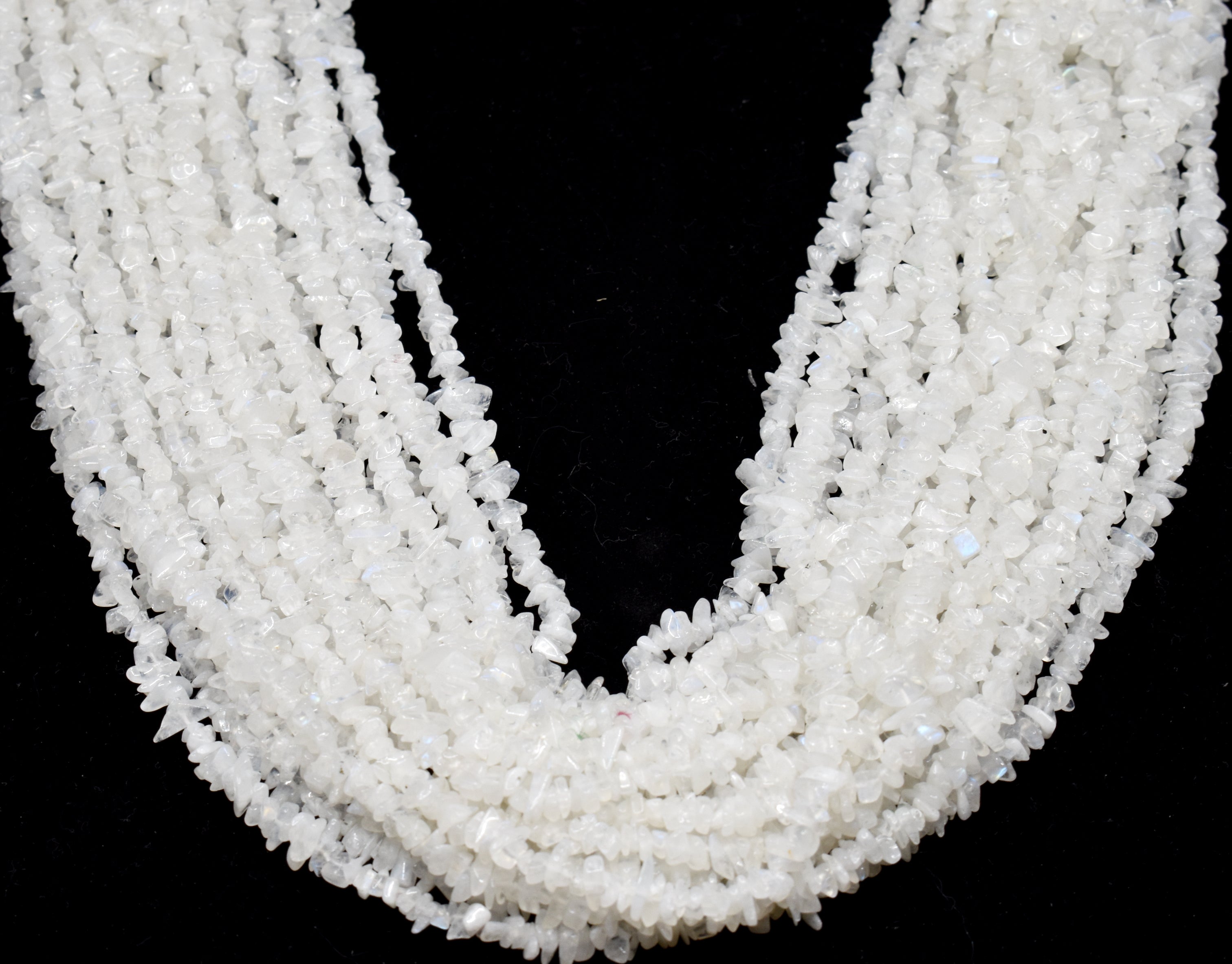 Uncut Raw White Rainbow Crystal Chip Beads for Necklace (Growth and Inspiration) DestGlow