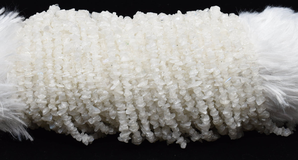 Uncut Raw White Rainbow Crystal Chip Beads for Necklace (Growth and Inspiration) DestGlow