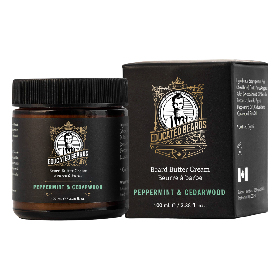Educated Beards Peppermint & Cedarwood Beard Butter Cream 100ml by Pasteur Pharmacy