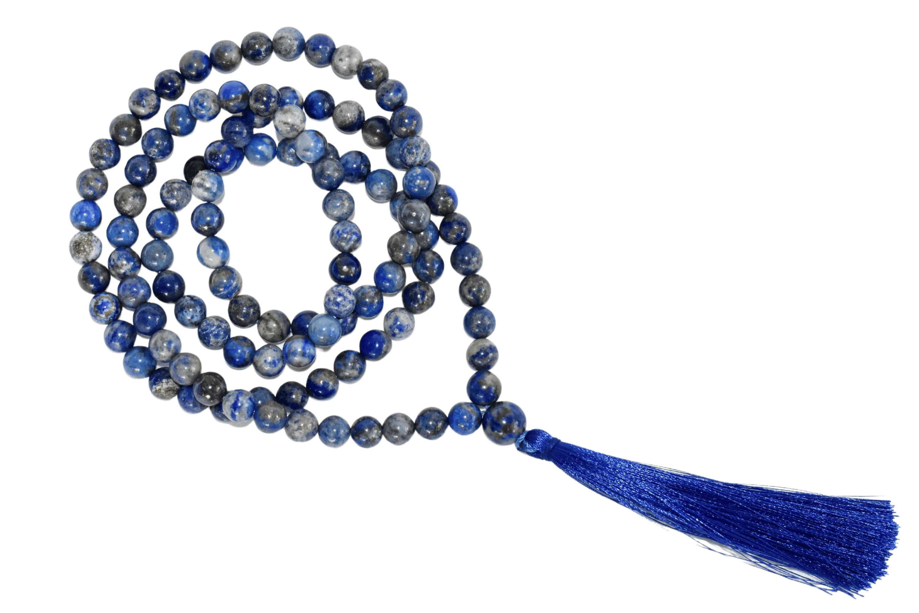 Lapis Lazuli Gemstone Mala, 108 Prayer Bead Mala DestGlow