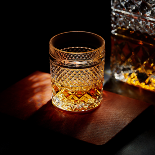 Whiskey Decanter Gift Set - Crystal Decanter with Glasses & Granite Chilling Stones