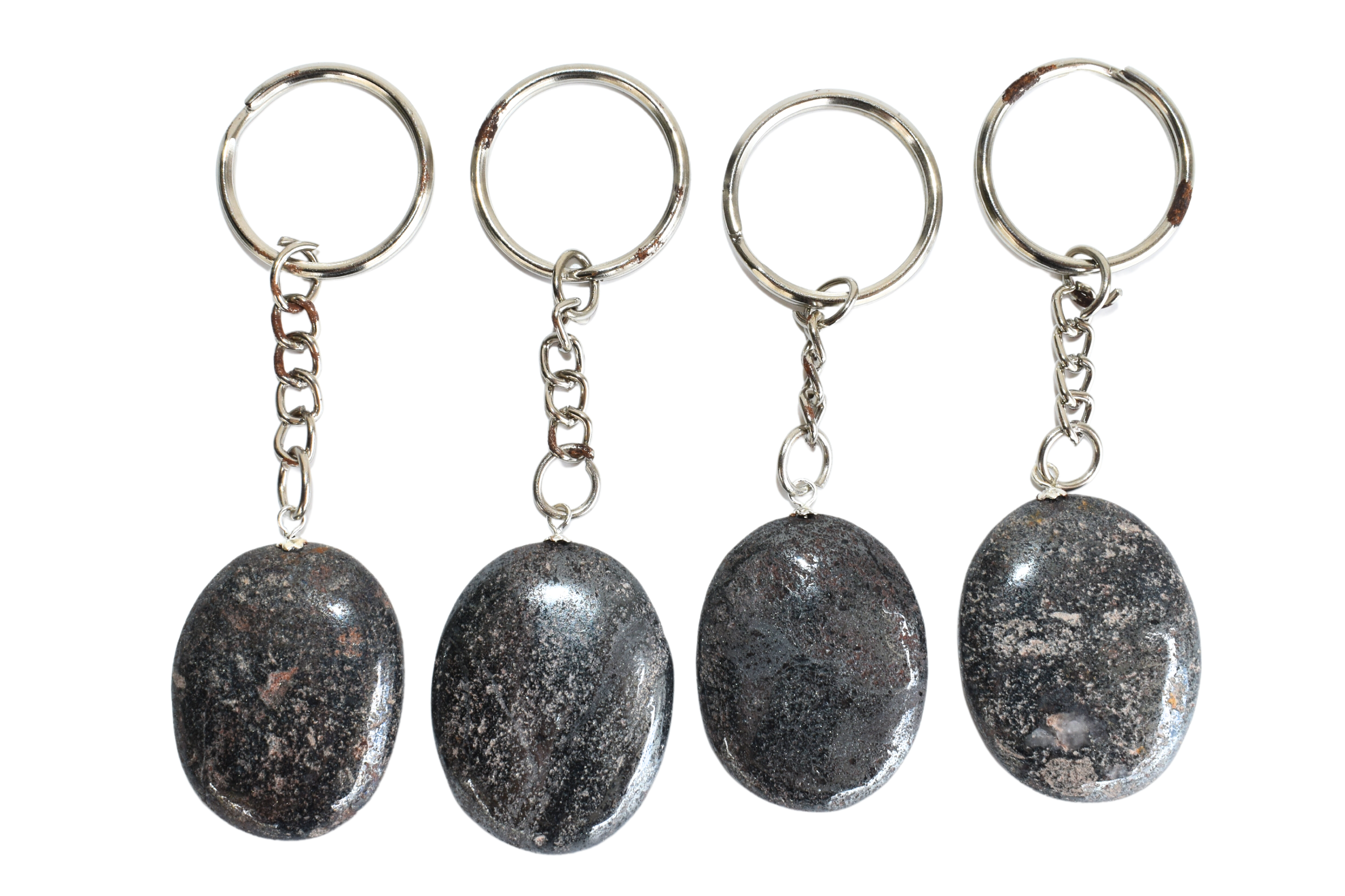 Hematite Key Chain, Gemstone Keychain Crystal Key Ring (Inspiration and Stress Relief) DestGlow