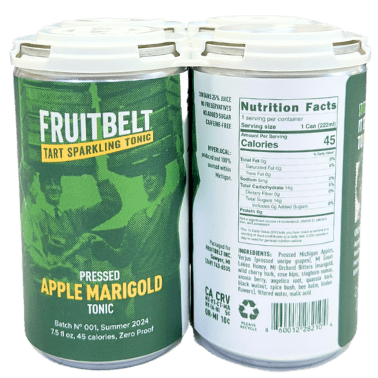Sparkling Tonic, Apple Marigold, Fruitbelt, 4-Pack by Country Life Natural Foods