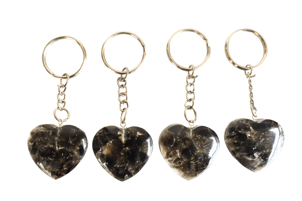 Black Obsidian Key Chain, Gemstone Keychain Crystal Key Ring (Inner Peace and Stress Relief)Â DestGlow