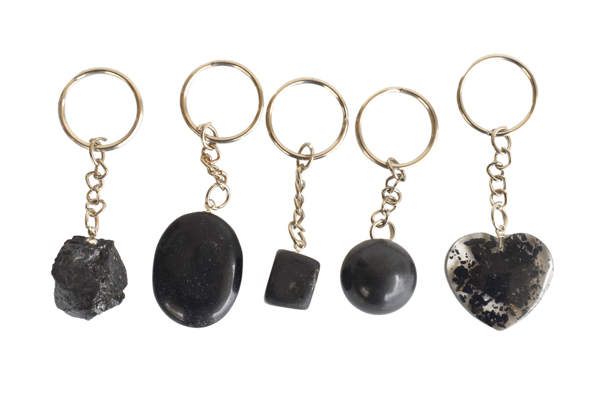 Black Tourmaline Key Chain, Gemstone Keychain Crystal Key Ring (Protection and Strength)Â DestGlow