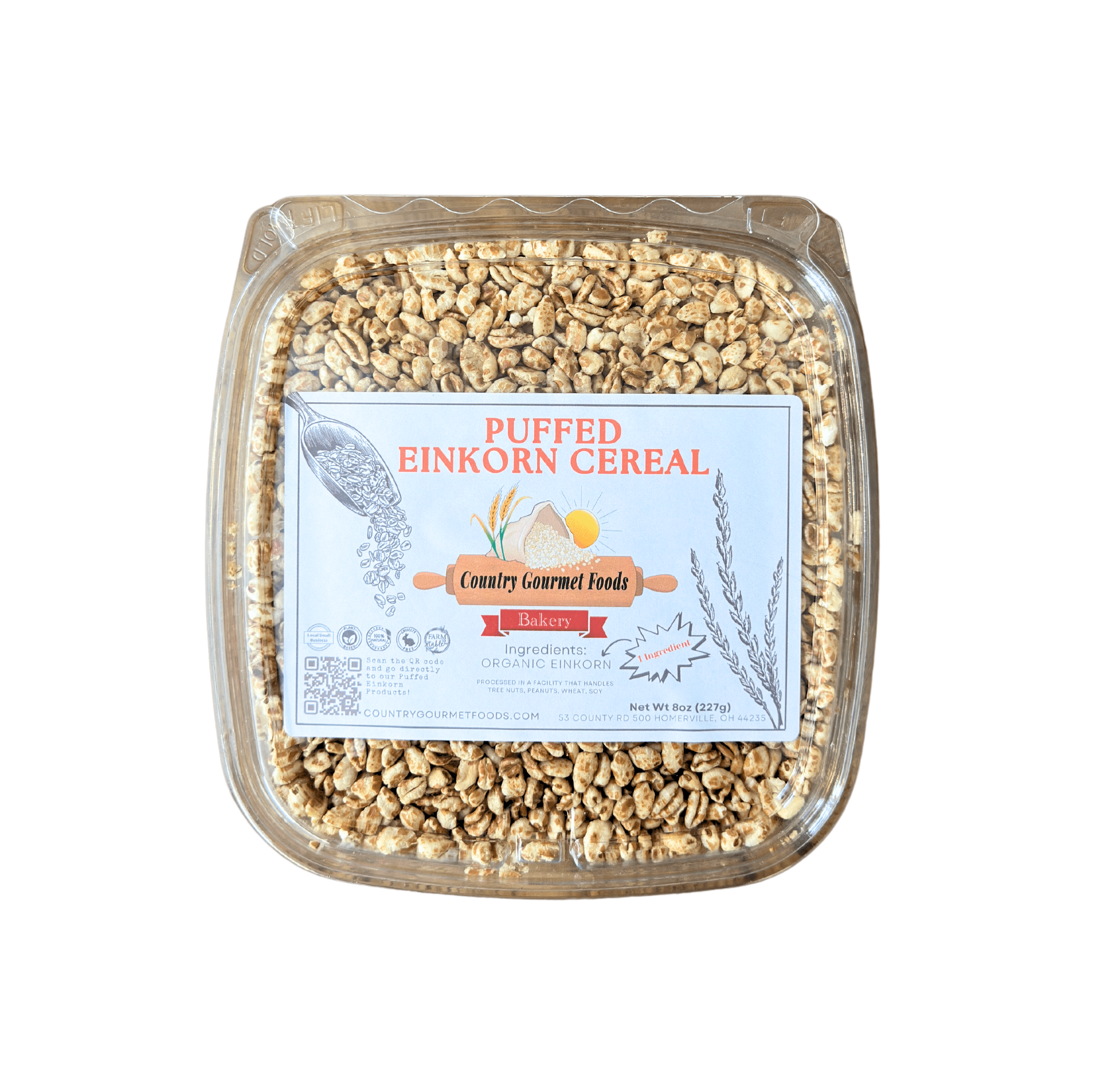 Puffed Einkorn Cereals by Country Life Natural Foods