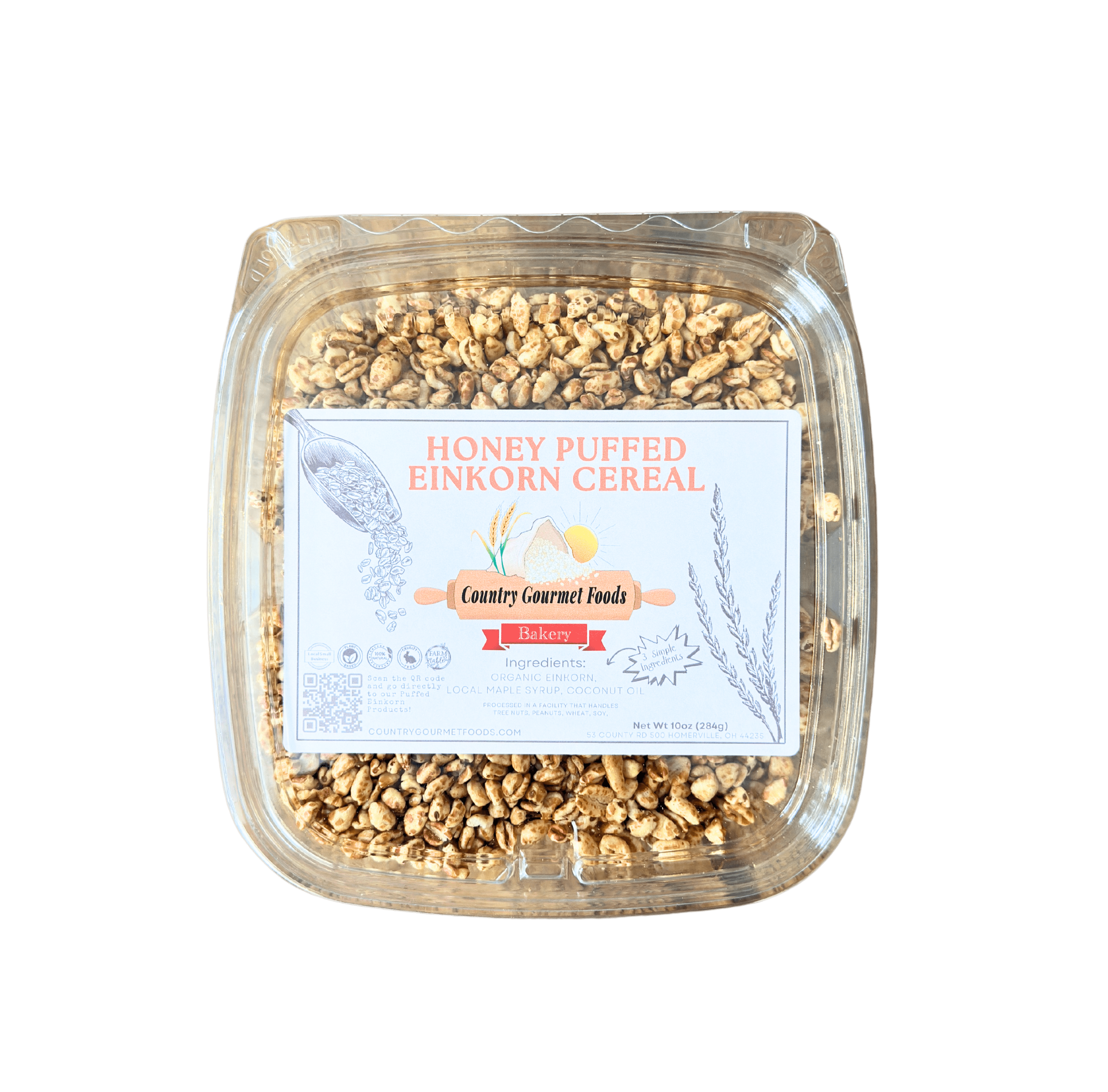 Puffed Einkorn Cereals by Country Life Natural Foods