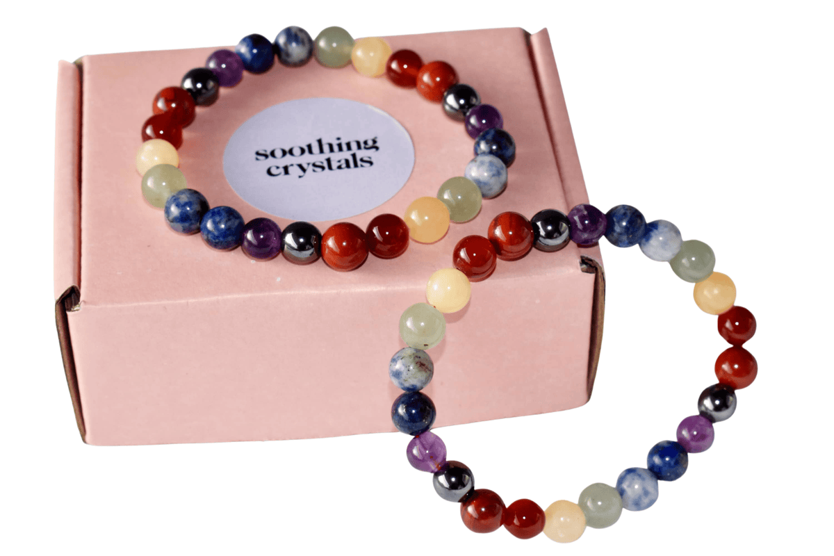 7 Chakra Bracelet, Chakra Crystals Bracelet, Yoga Reiki Healing Crystal Bracelet DestGlow