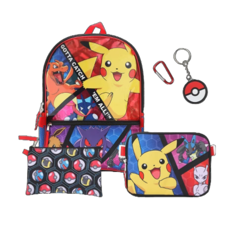 MOCHILA Pokemon con lonchera y cartuchera DestGlow