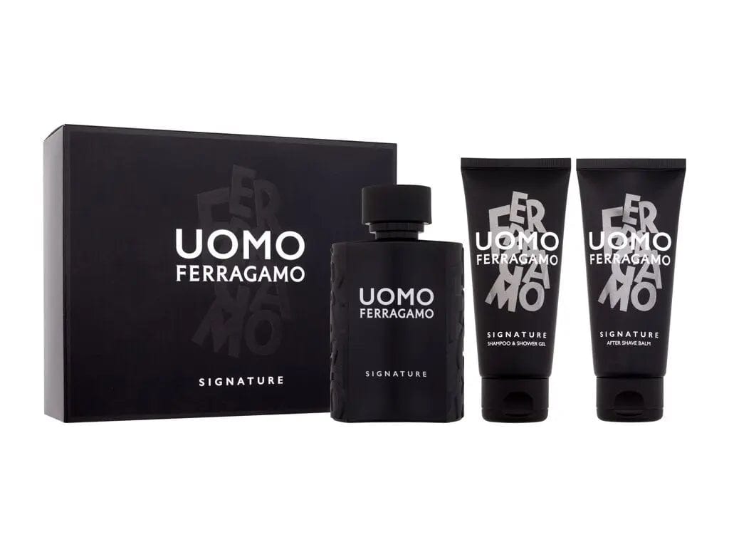 Uomo Signature By Salvatore Ferragamo For Men (3pc Gift Set) by perfumesandrea