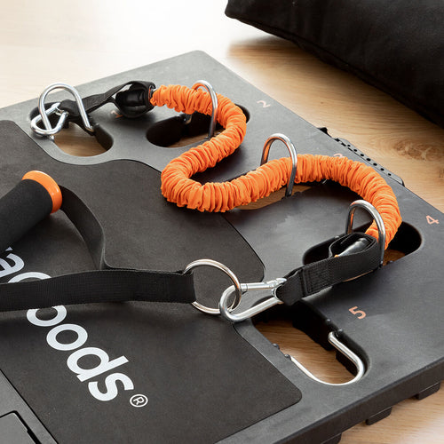 Complete Portable Home Gym System - Foldable Training Base with Resistance Bands