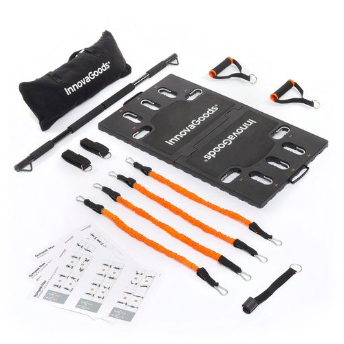 Complete Portable Home Gym System - Foldable Training Base with Resistance Bands