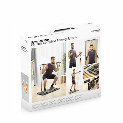 Complete Portable Home Gym System - Foldable Training Base with Resistance Bands