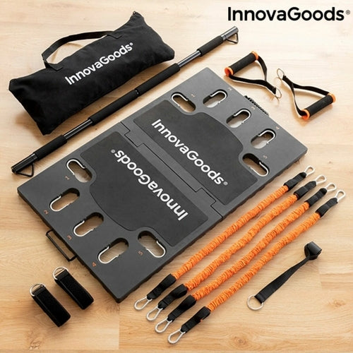 Complete Portable Home Gym System - Foldable Training Base with Resistance Bands