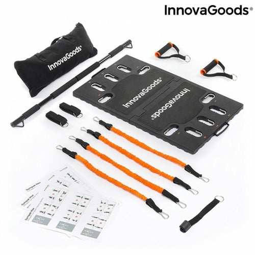 Complete Portable Home Gym System - Foldable Training Base with Resistance Bands