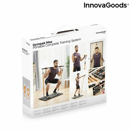 Complete Portable Home Gym System - Foldable Training Base with Resistance Bands