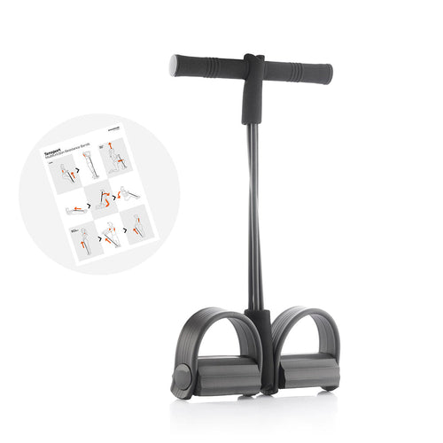 4-in-1 Resistance Bands Set with Foot Pedals & Exercise Guide