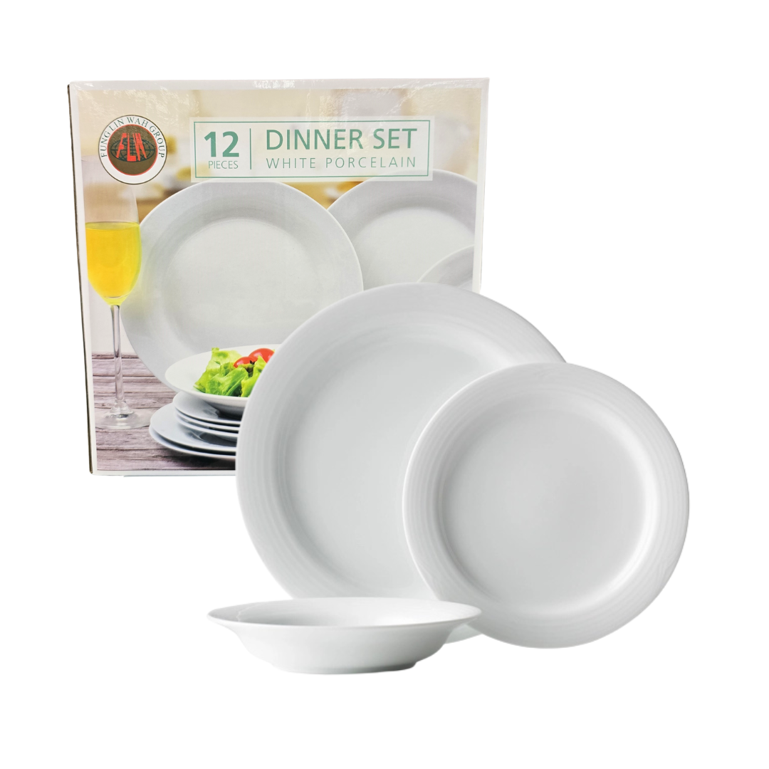 12 Piece Porcelain Dinnerware Set DestGlow