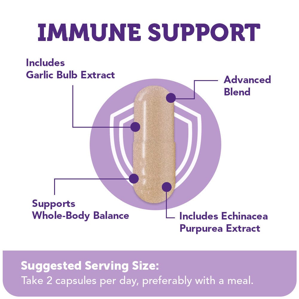 Elderberry Immune Support - 5-in-1 Formula with Vitamin C, Zinc, Garlic & Echinacea - DestGlow