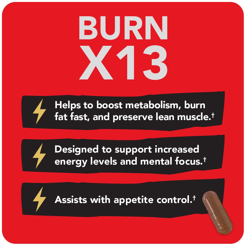 Burn X13 - Thermogenic Fat Burner with 13 Ingredients for Energy & Mental Focus - DestGlow