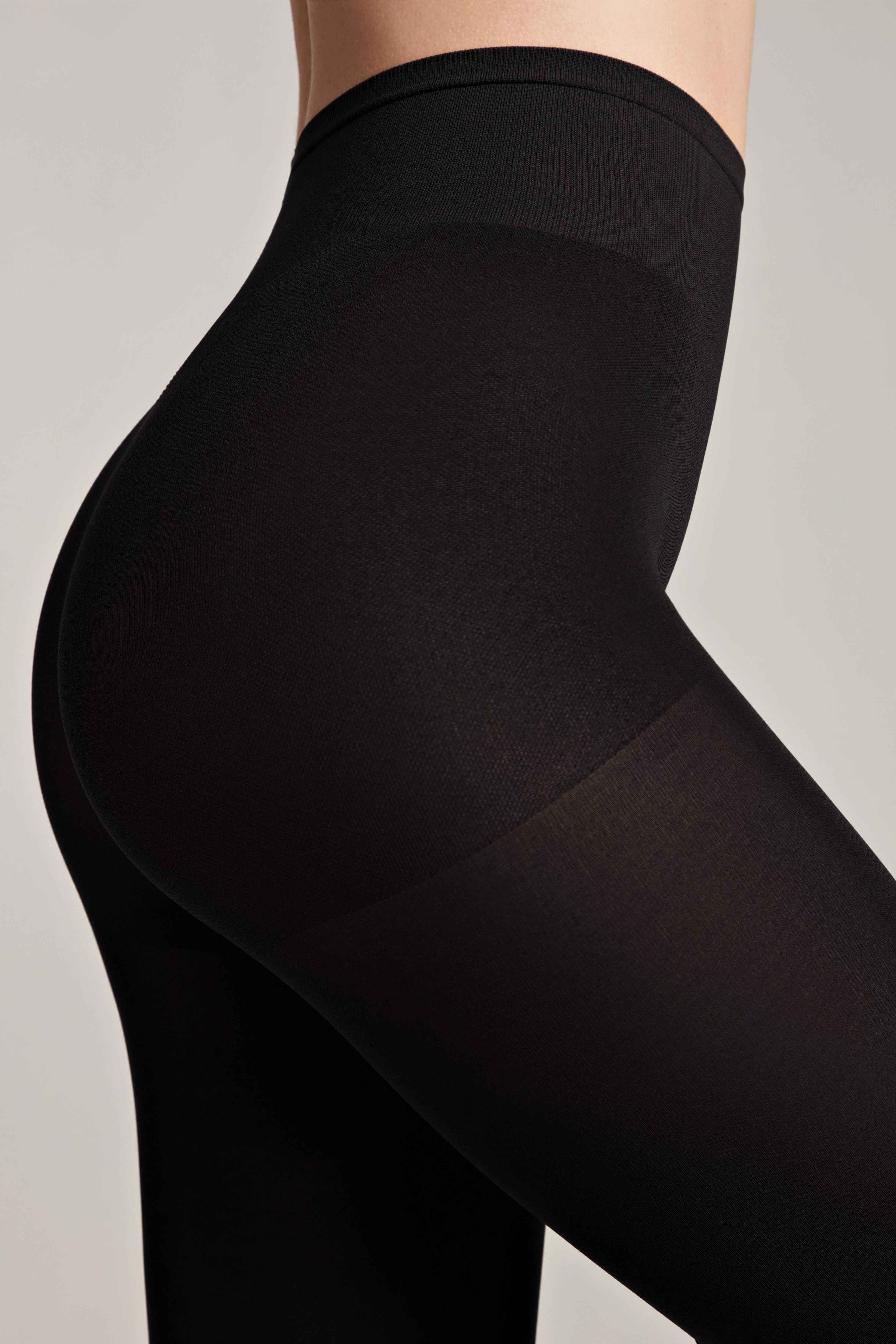 Tights Conte Velour Top 100 Den - Matte Adjustable Waistline by TheRanok.com