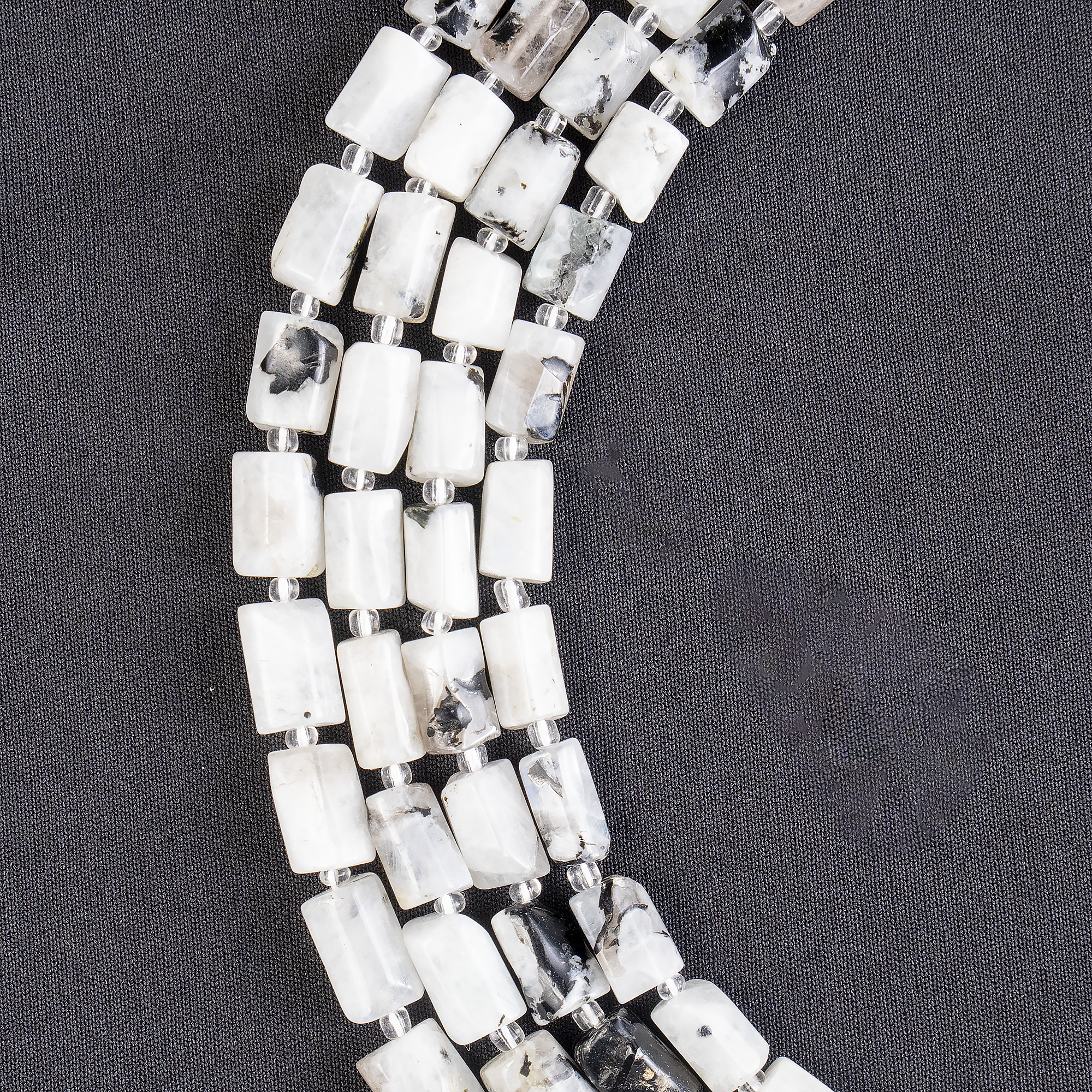 Rainbow Moonstone Gemstone Pipe Bead, Crystal Healing Tube Beads. DestGlow