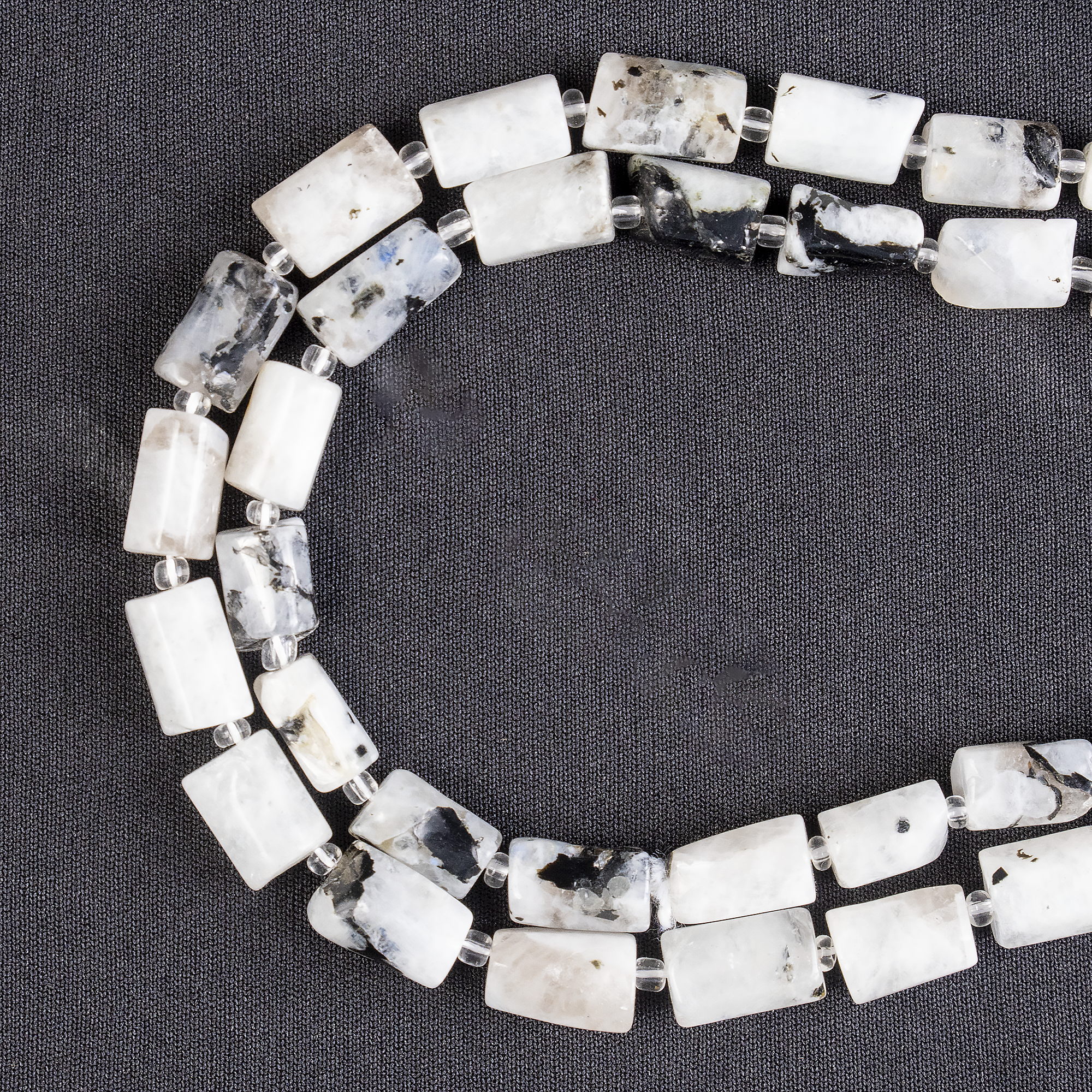 Rainbow Moonstone Gemstone Pipe Bead, Crystal Healing Tube Beads. DestGlow