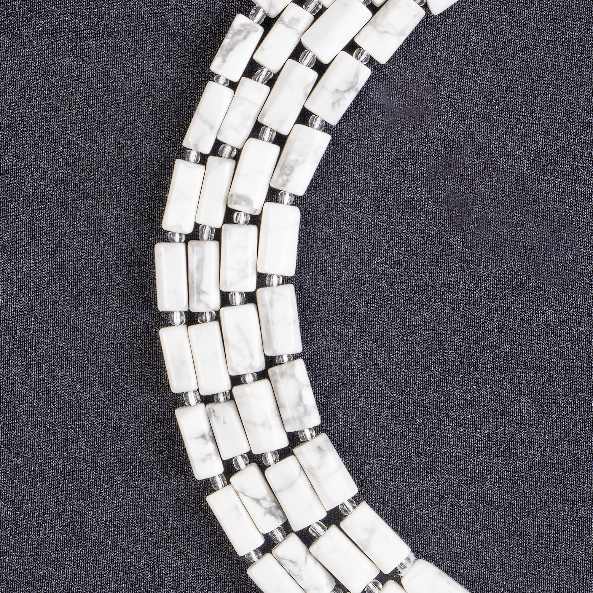 Howlite Gemstone Pipe Bead, Crystal Healing Tube Beads. DestGlow