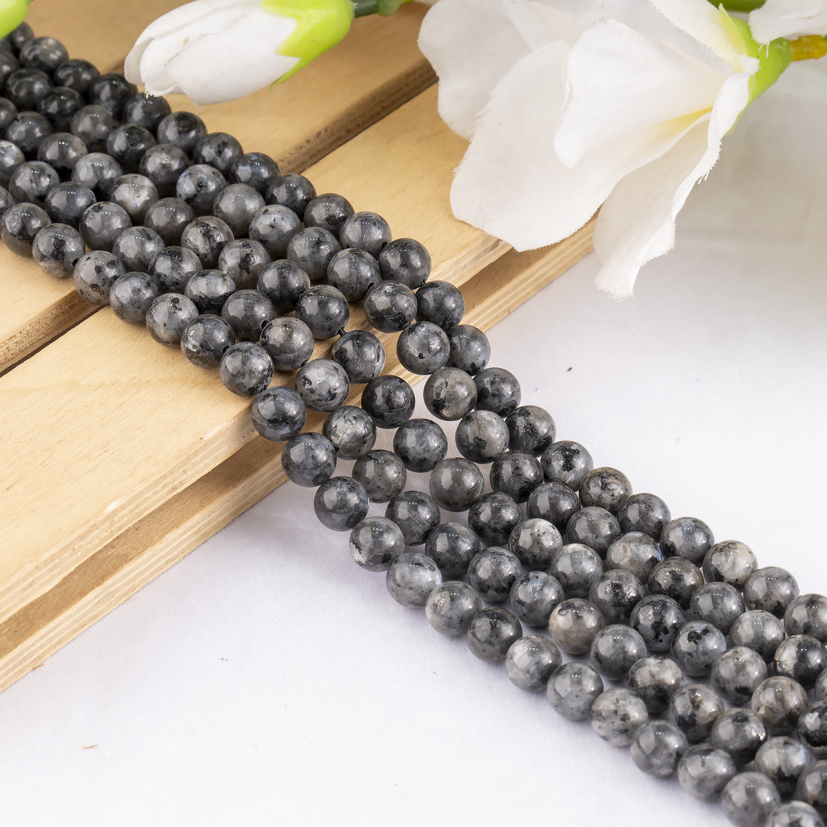 Black Labradorite Beads, Natural Round Crystal Beads 4mm to 12mm DestGlow
