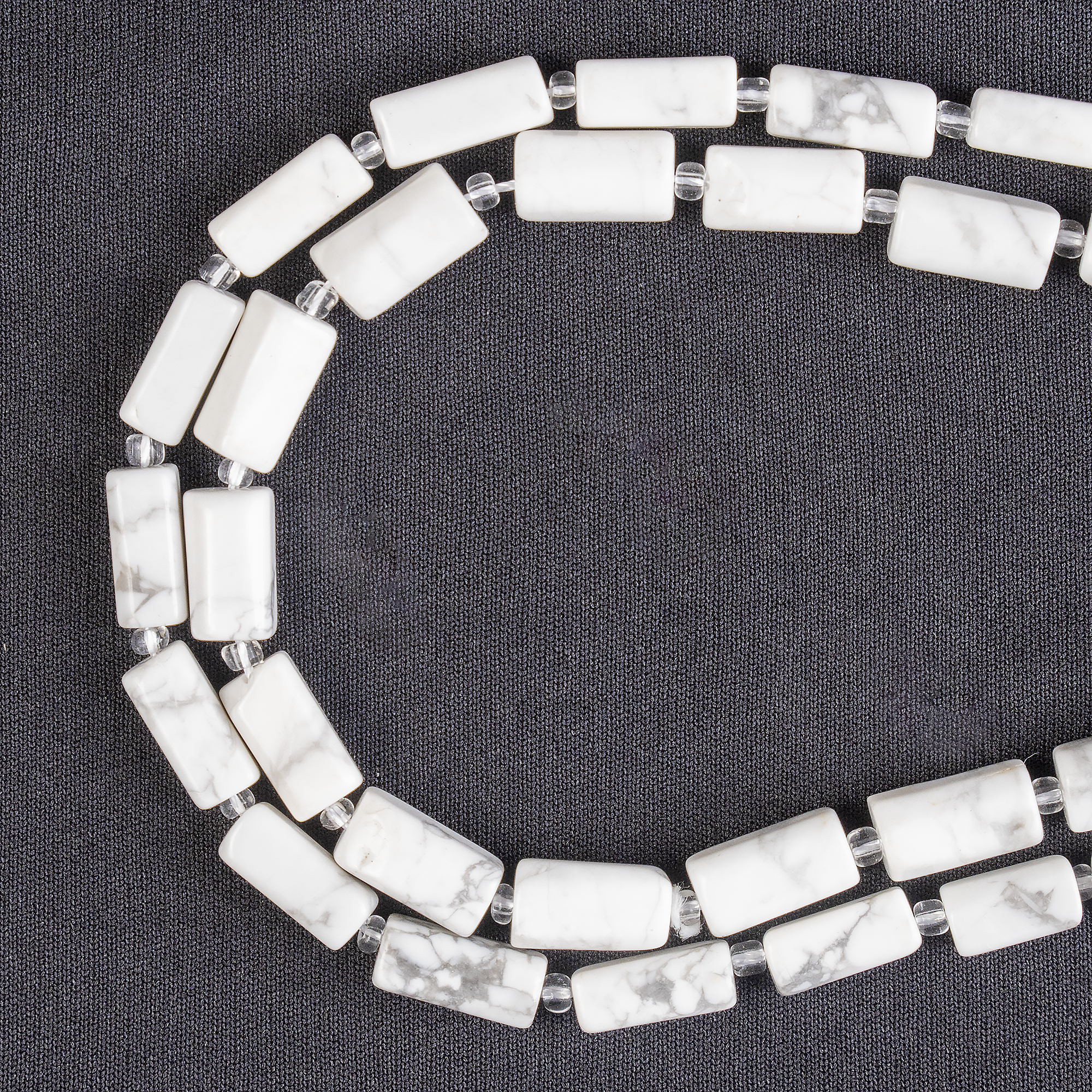 Howlite Gemstone Pipe Bead, Crystal Healing Tube Beads. DestGlow