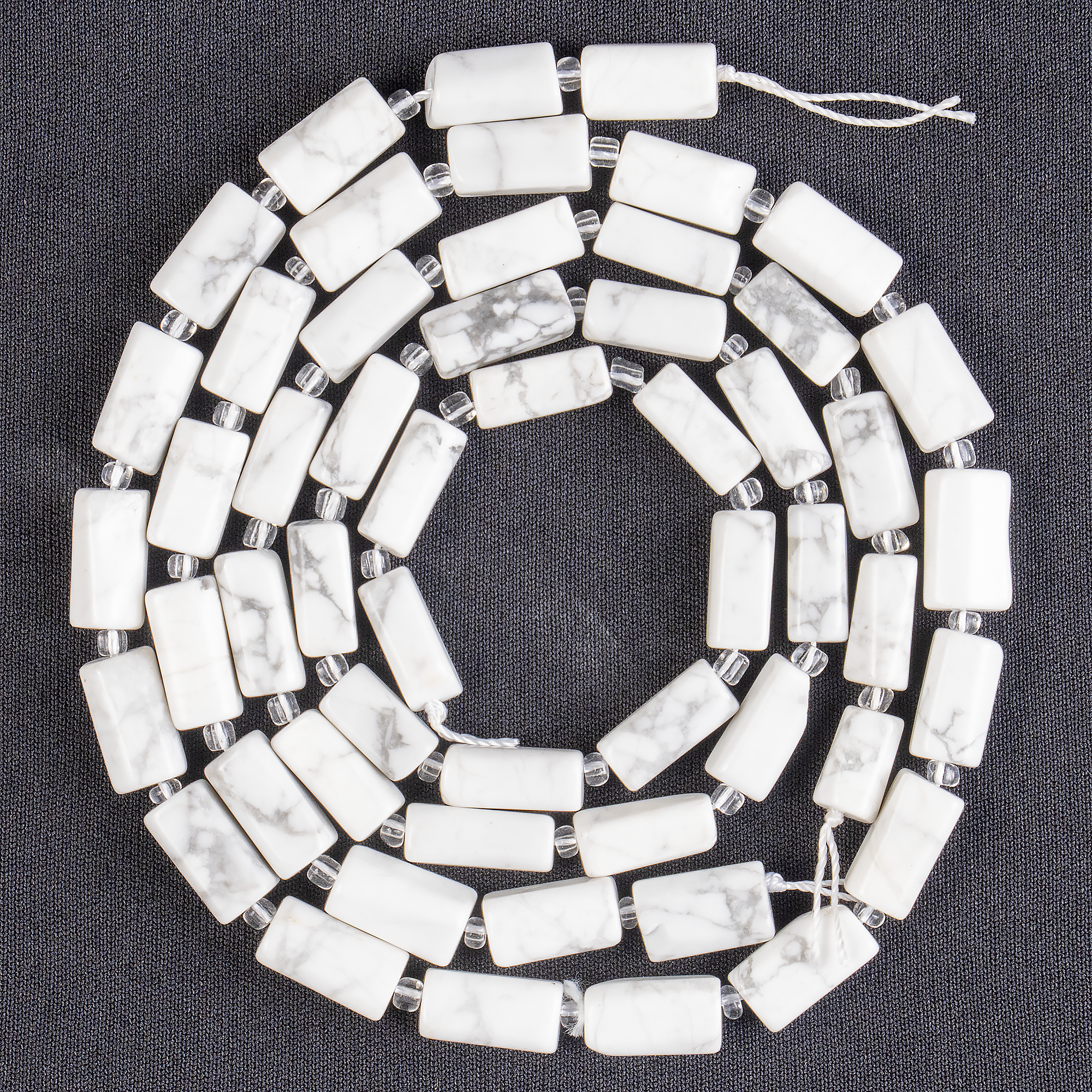Howlite Gemstone Pipe Bead, Crystal Healing Tube Beads. DestGlow