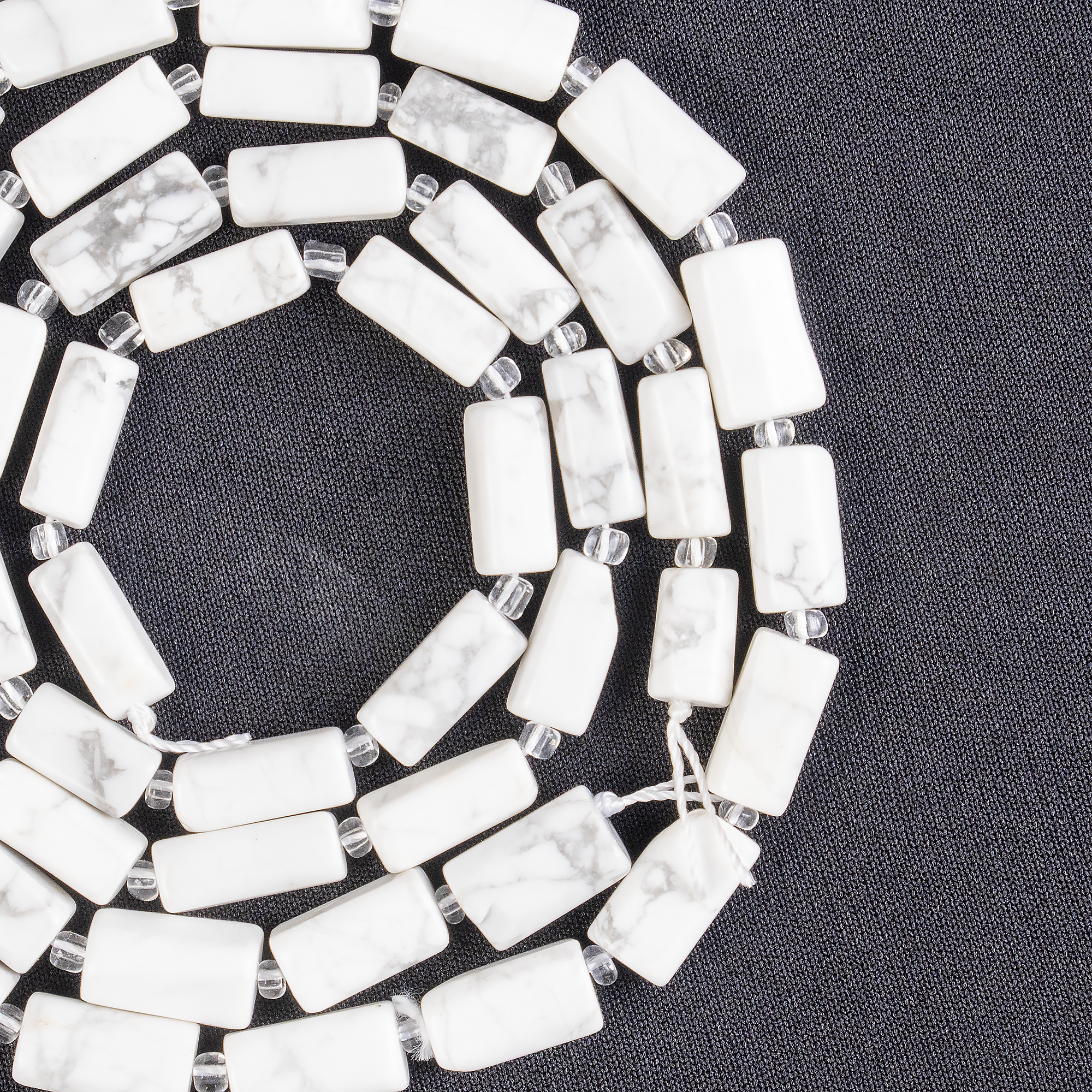 Howlite Gemstone Pipe Bead, Crystal Healing Tube Beads. DestGlow