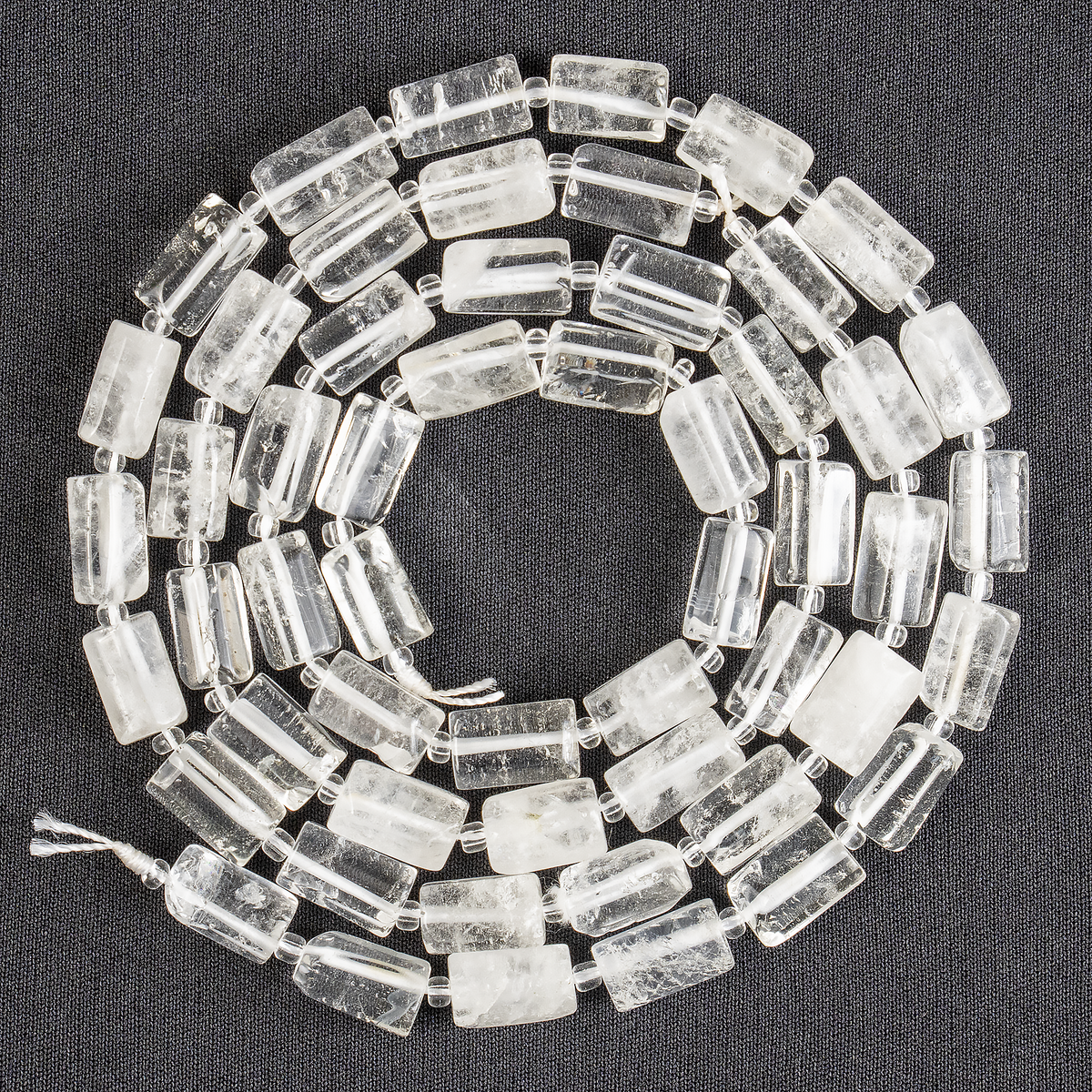 Clear Quartz Gemstone Pipe Bead, Crystal Healing Tube Beads. DestGlow