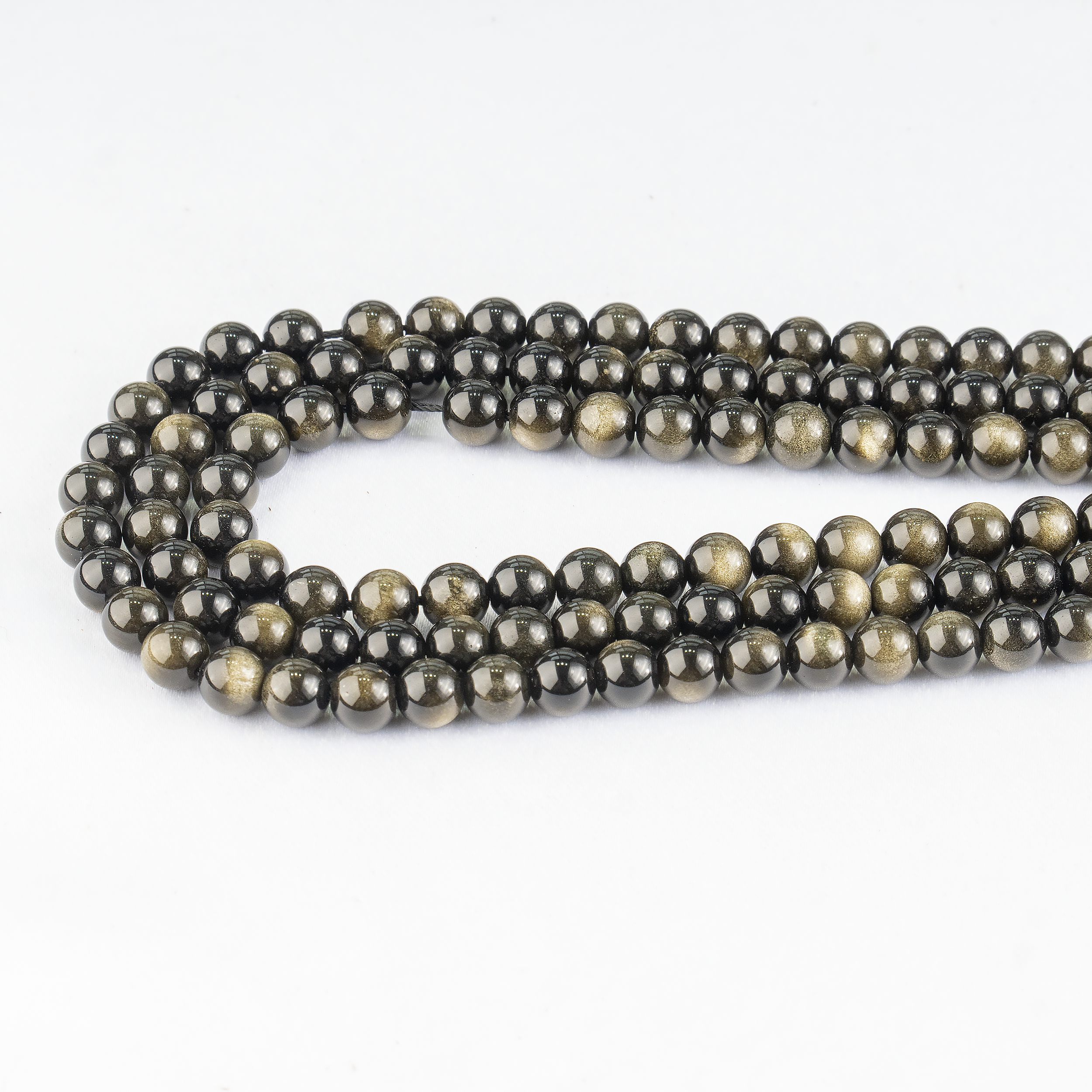 Golden Obsidian Beads, Natural Round Crystal Beads 4mm to 12mm DestGlow