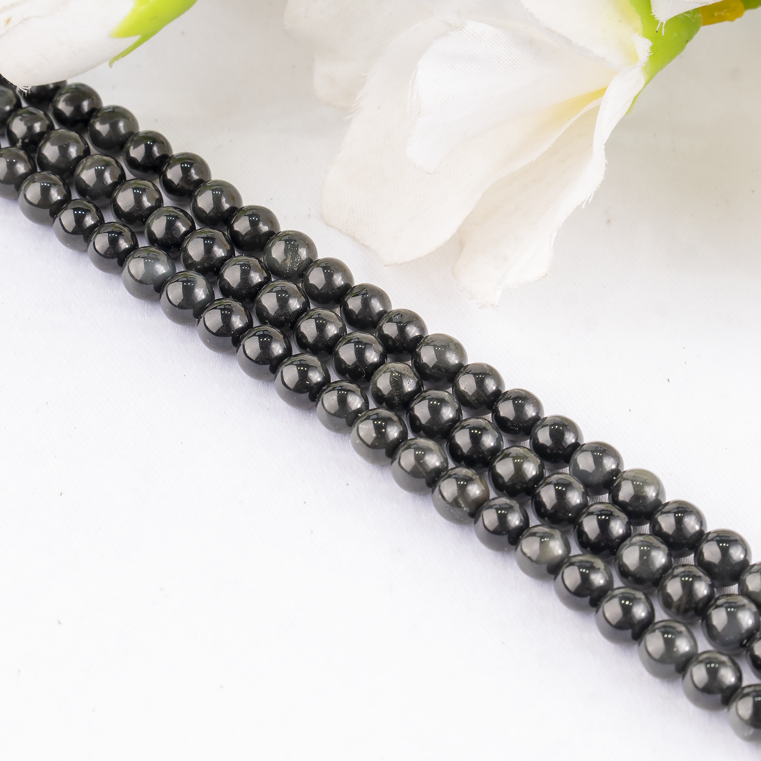 Black Obsidian Beads, Natural Round Crystal Beads 4mm to 14mm DestGlow