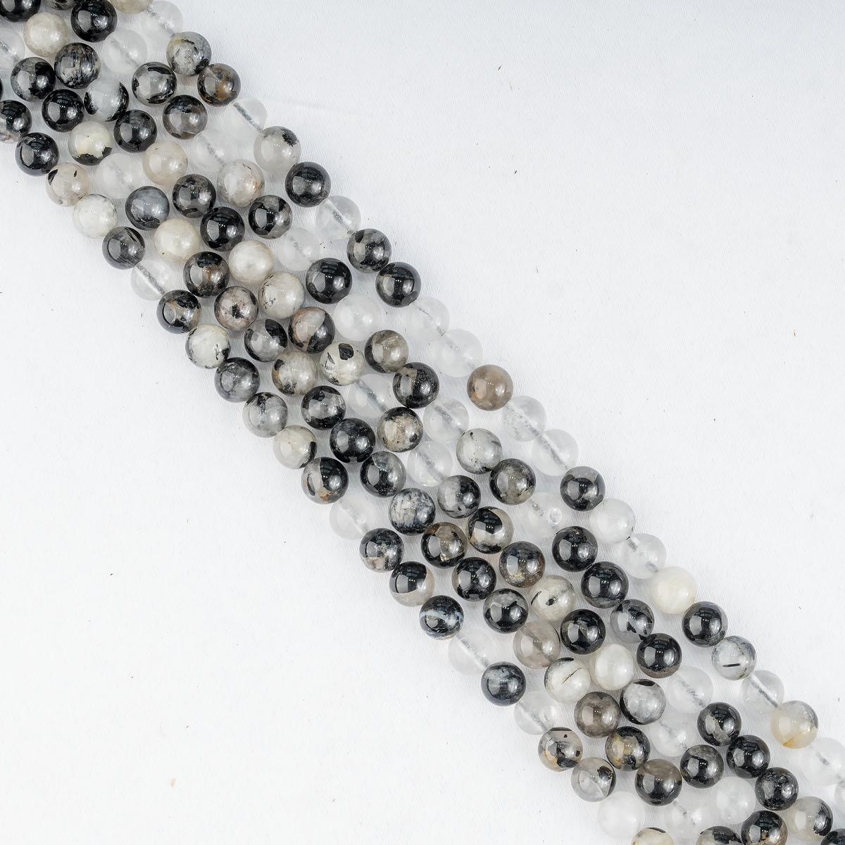 Black Rutile Beads, Natural Round Crystal Beads 6mm to 12mm DestGlow