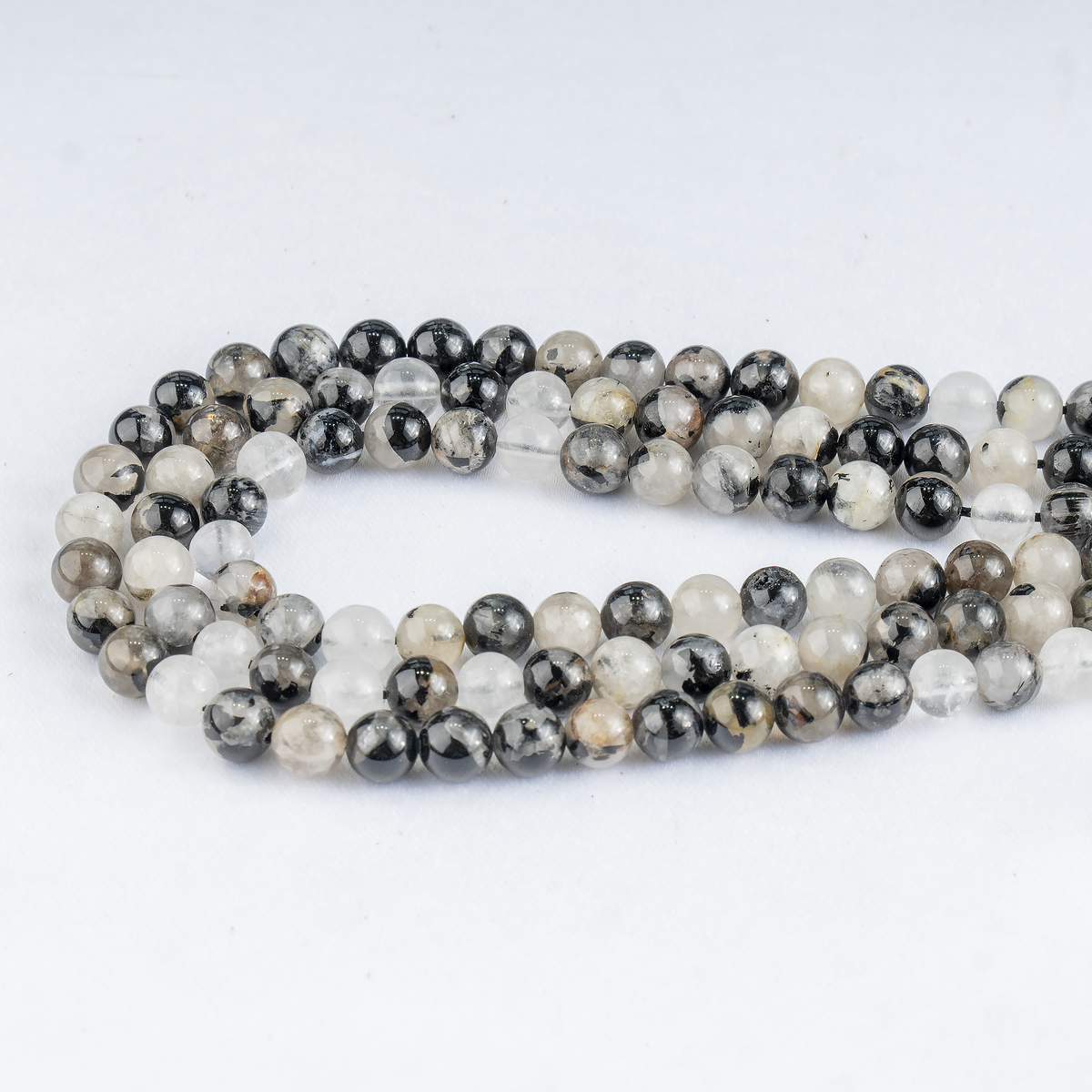 Black Rutile Beads, Natural Round Crystal Beads 6mm to 12mm DestGlow
