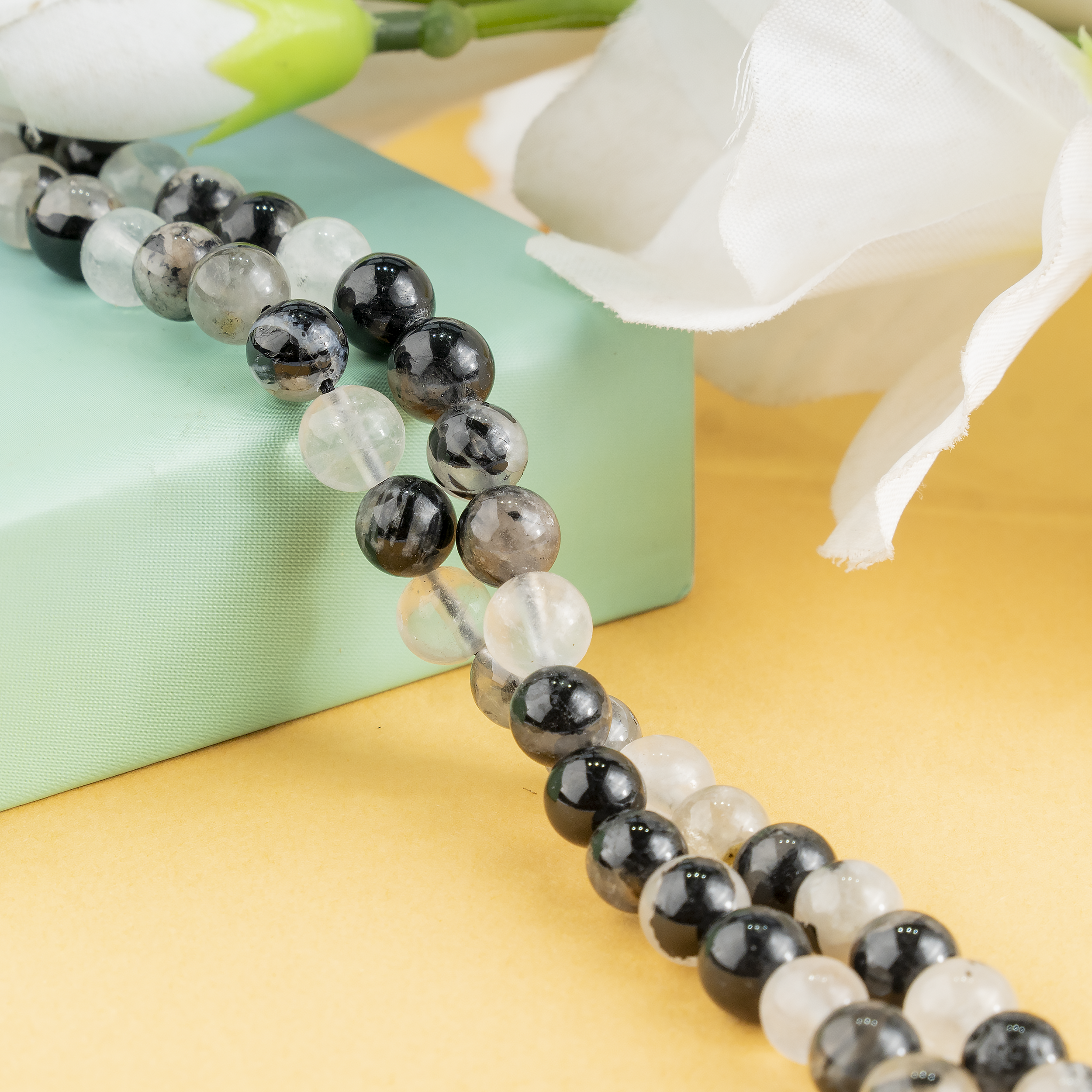 Black Rutile Beads, Natural Round Crystal Beads 6mm to 12mm DestGlow