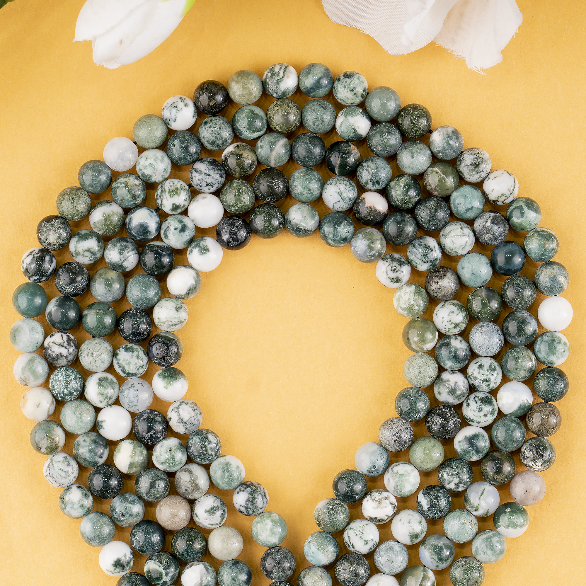 Tree Agate Beads, Natural Round Crystal Beads 4mm to 12mm DestGlow
