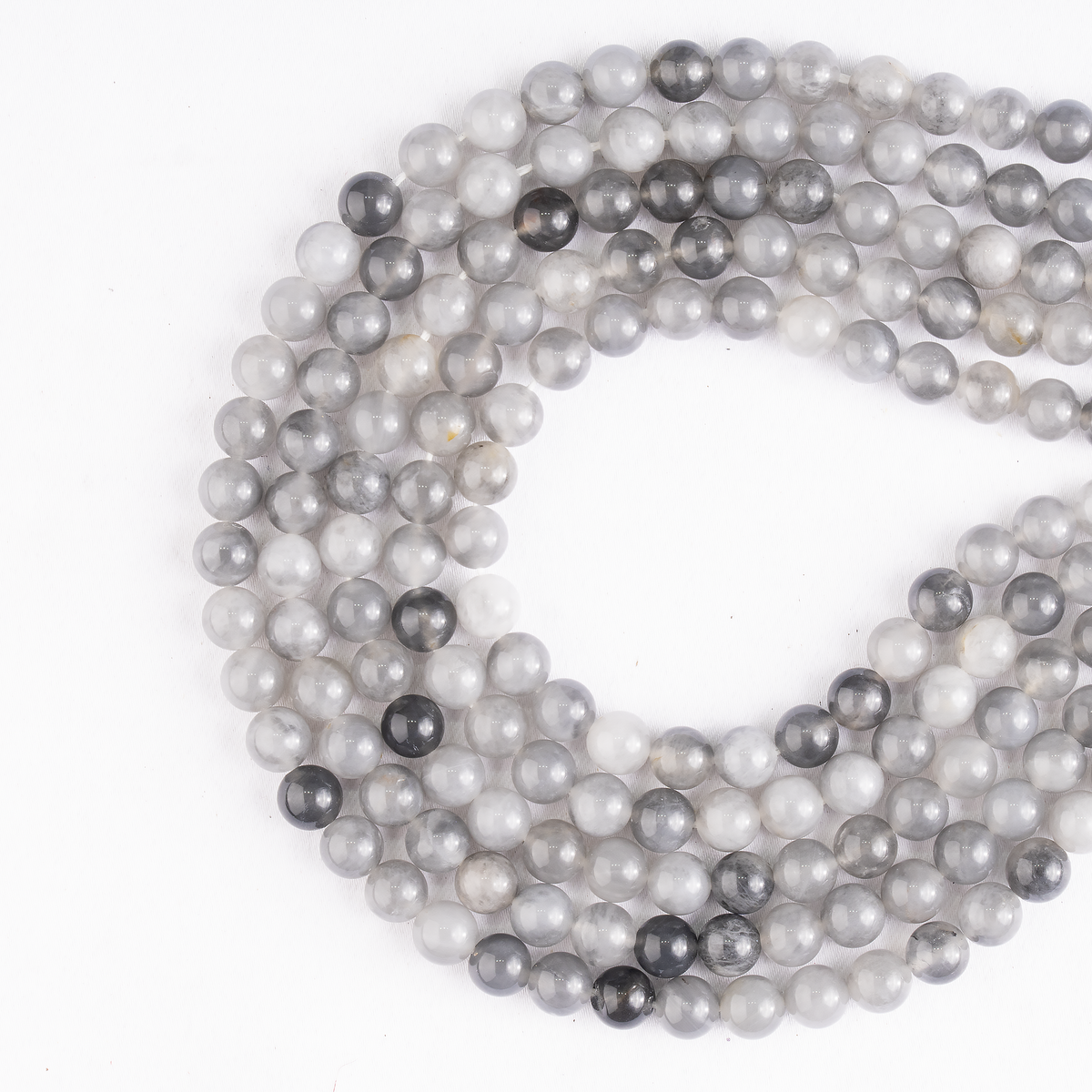 Cloudy Quartz Beads, Natural Round Crystal Beads 6mm to 10mm DestGlow